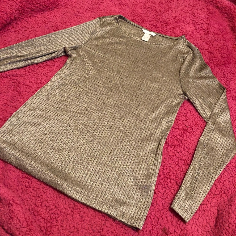 Gold party long sleeve top